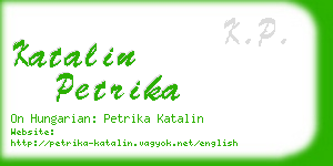 katalin petrika business card
